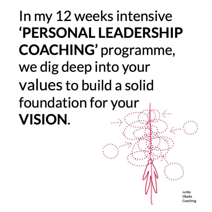 In my 12 weeks intensive ‘PERSONAL LEADERSHIP COACHING’ programme, we dig deep into your values to build a solid foundation for your VISION.